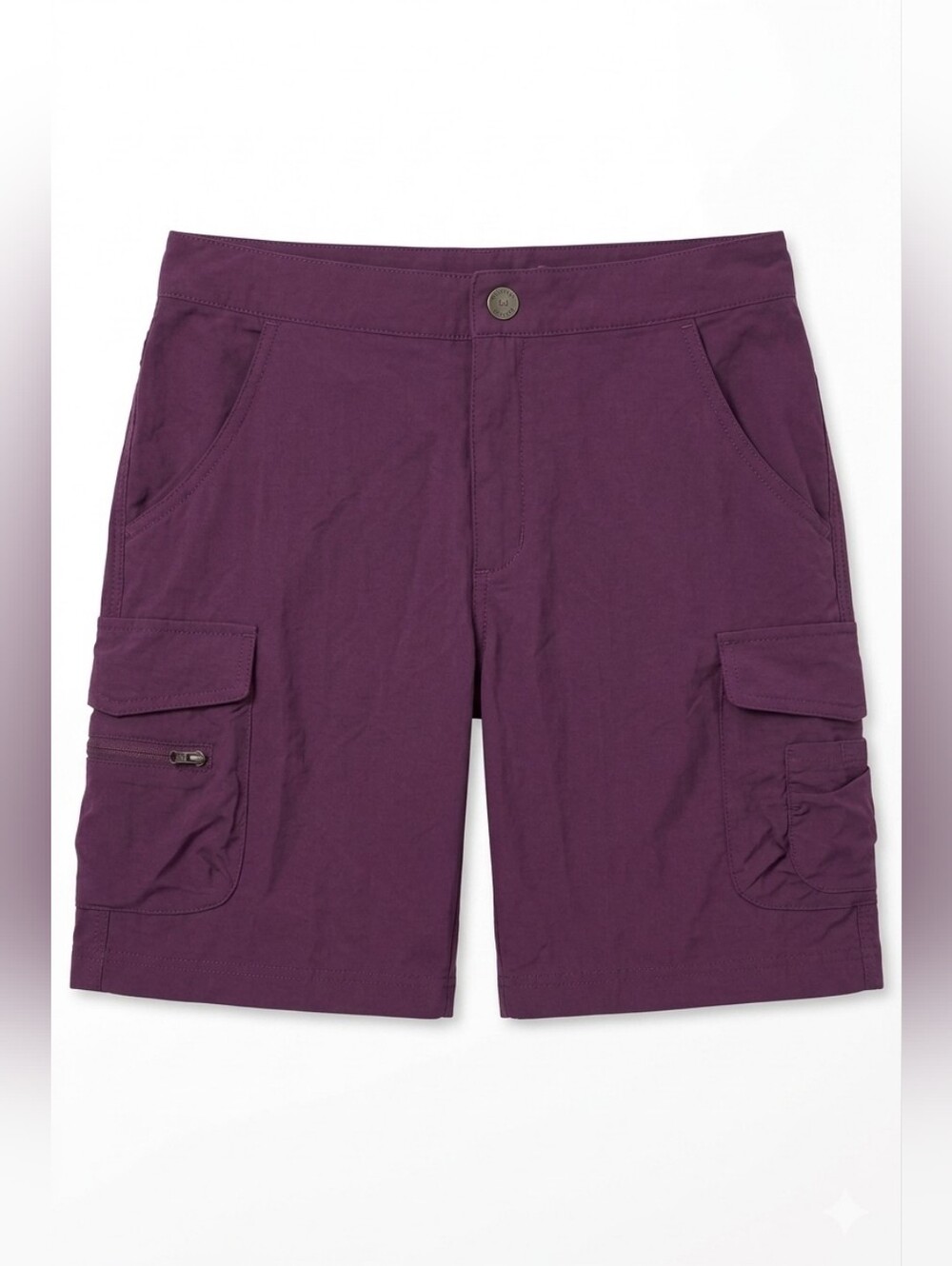 White Sierra Crystal Cove River Shorts Shadow Purple Plum Cargo Short NWT Medium